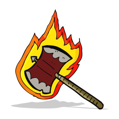 çizgi film yanan balta