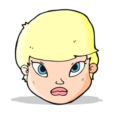 karikatür ciddi bir yüz