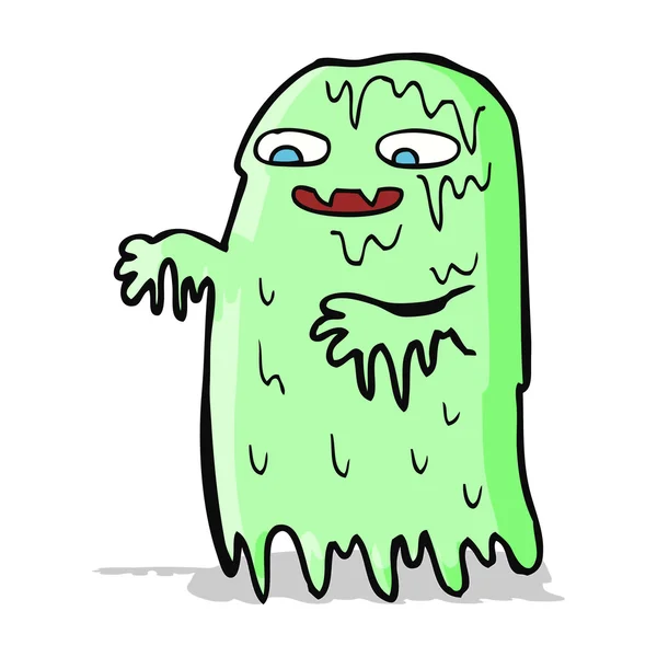 Cartoon gross slime ghost — Stock Vector