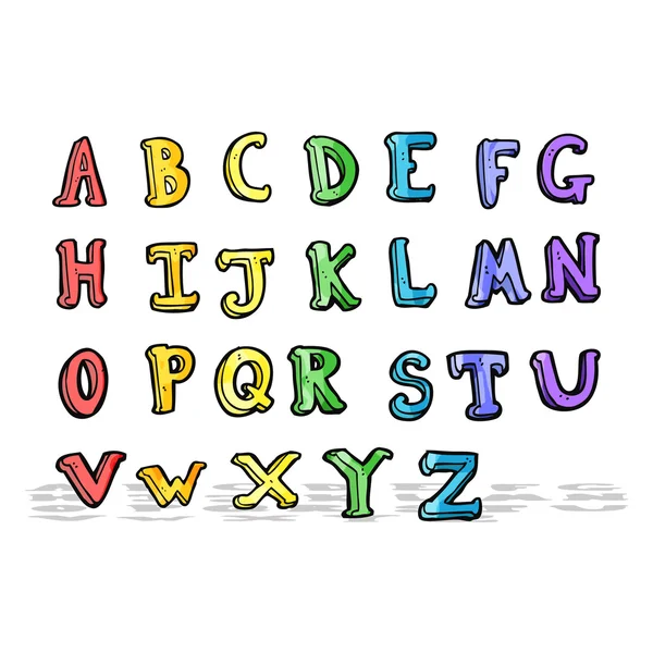 Cartoon alfabetet — Stock vektor