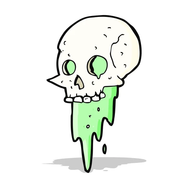Brut halloween crâne dessin animé — Image vectorielle