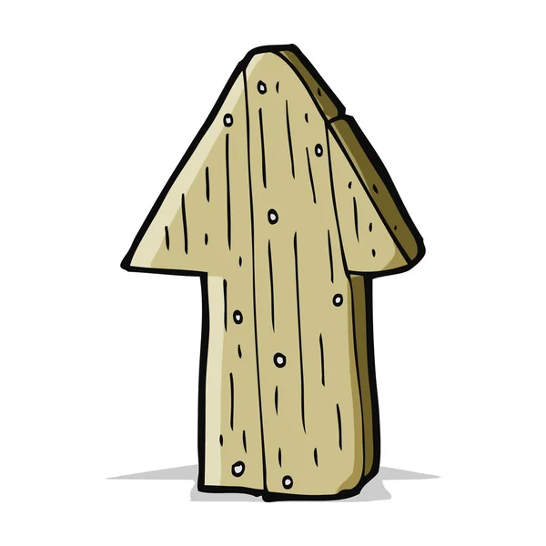 Cartoon seta direção de madeira —  Vetores de Stock