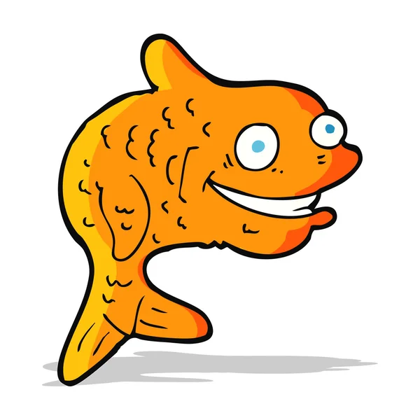 Cartoon happy fish — Stock Vector