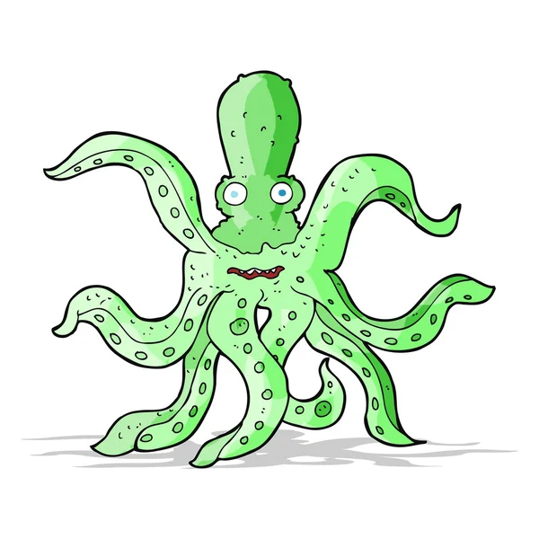 Cartoon giant octopus — Stock Vector