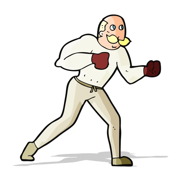 Cartoon retro boxer man — Stock Vector