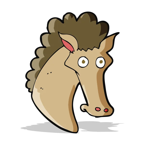 Cartoon paard hoofd — Stockvector