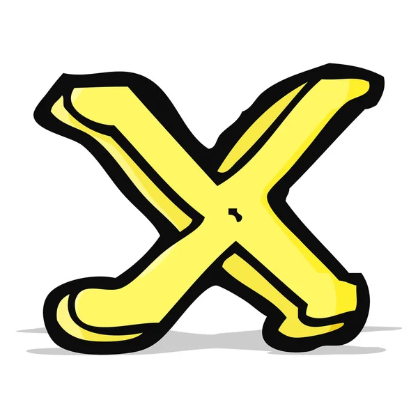 Karikatür harf x — Stok Vektör