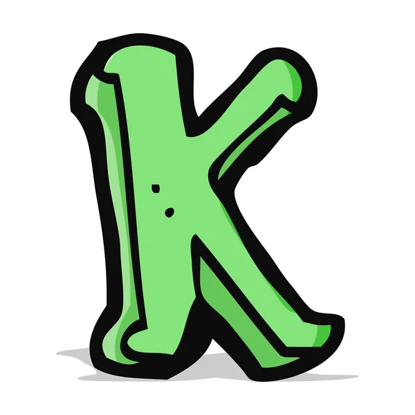 Γελοιογραφία γράμμα k — Διανυσματικό Αρχείο