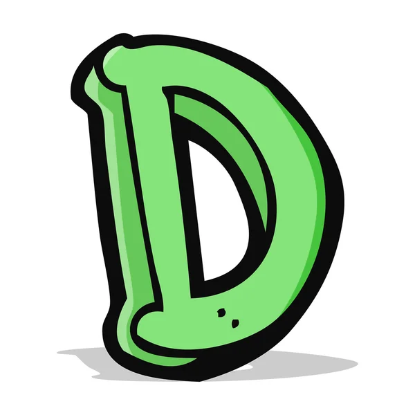 Cartoon letter d — Stockvector