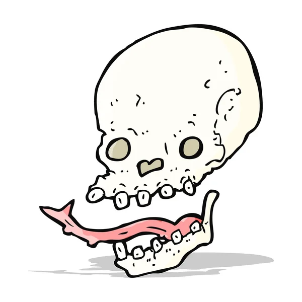 Desenhos animados assustador crânio — Vetor de Stock