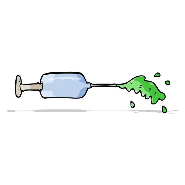 Cartoon squirting medical needle — Stock Vector