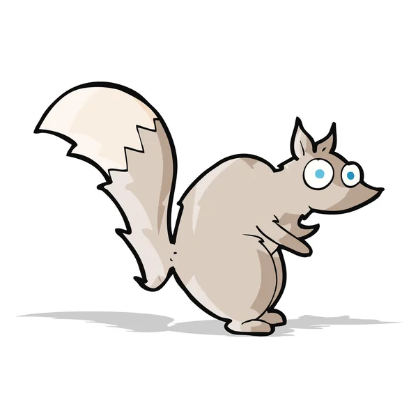 Lustig aufgeschreckt Eichhörnchen Karikatur — Stockvektor