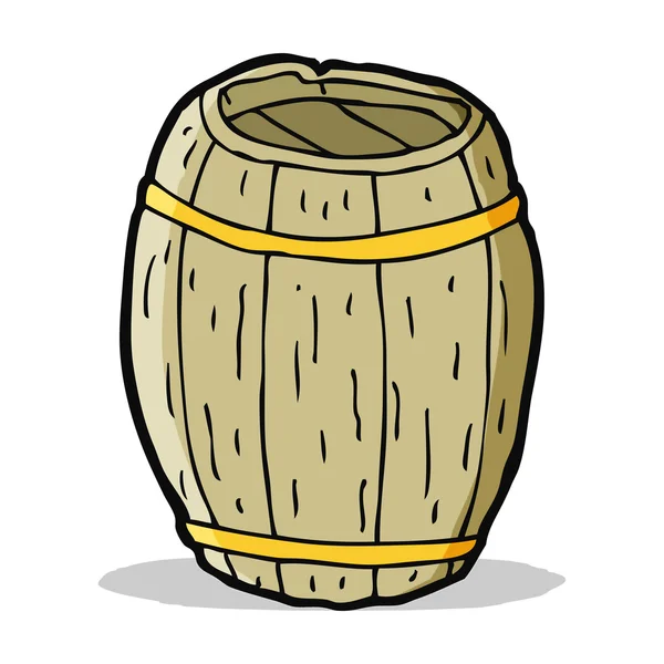 Cartoon wooden barrel — Stock Vector