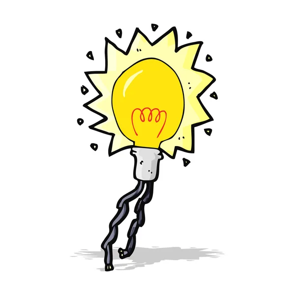 Cartoon elektrisk lampa — Stock vektor