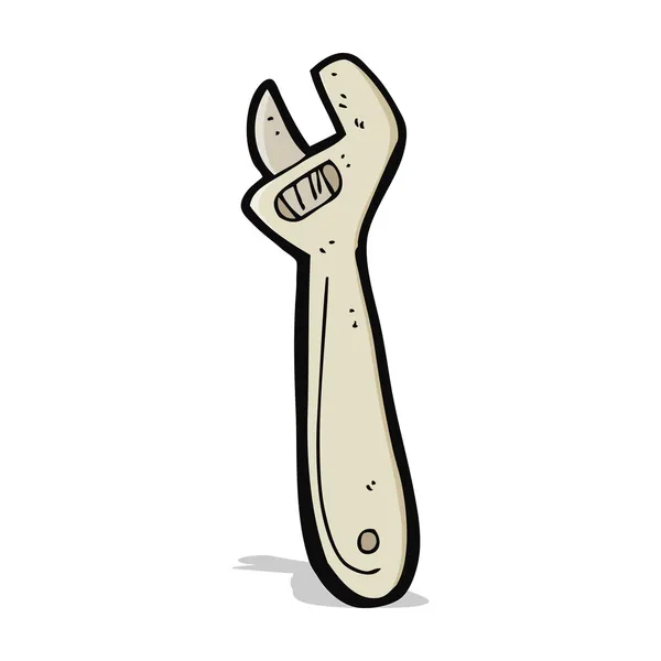 Llave ajustable de dibujos animados — Vector de stock