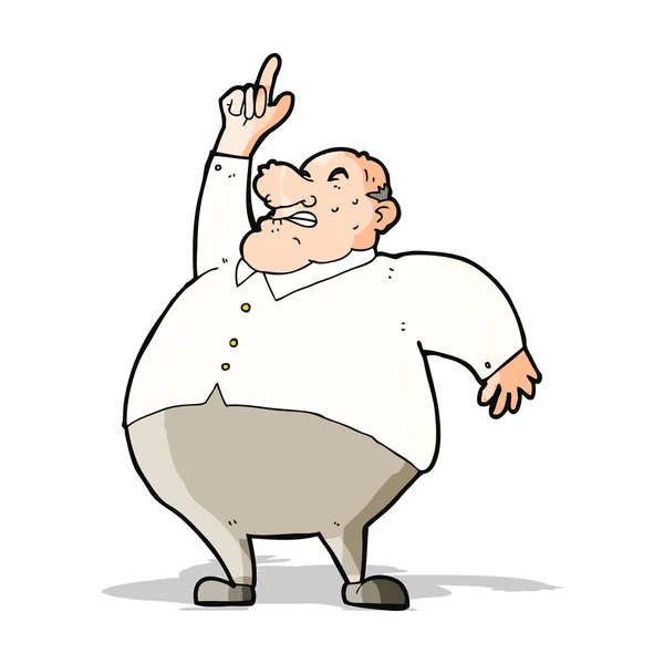 Desenhos animados grande chefe gordo — Vetor de Stock