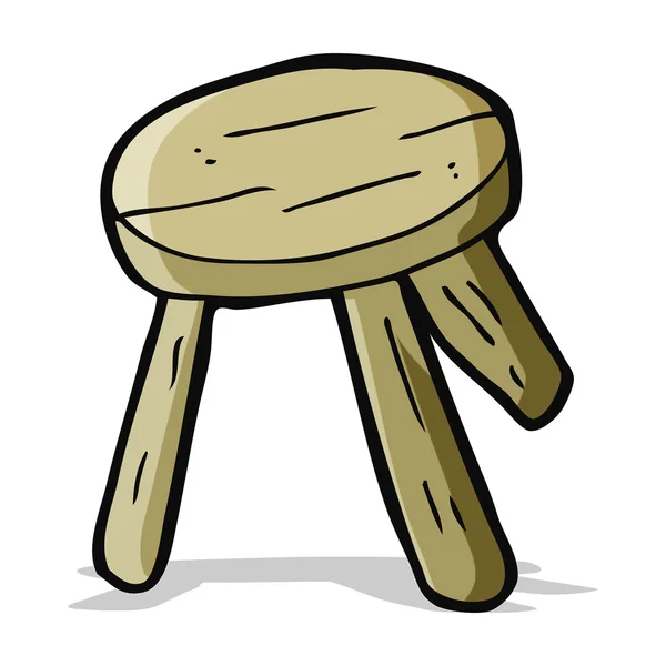 Cartoon wooden stool — Stock Vector