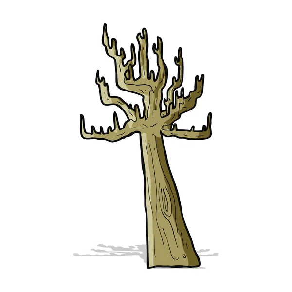 Старый карикатура на голые деревья — стоковый вектор