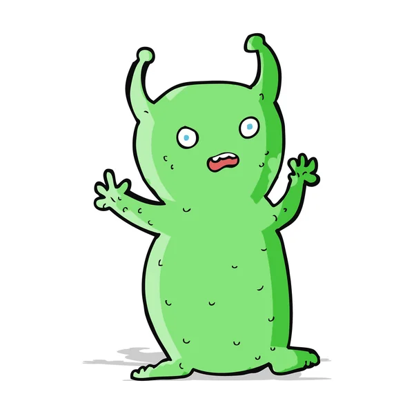 Cartoon funny little alien — Stock Vector