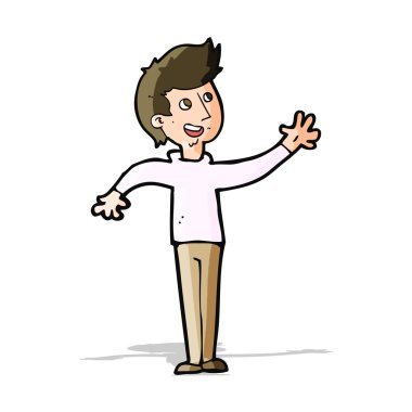 çizgi adam sallayarak