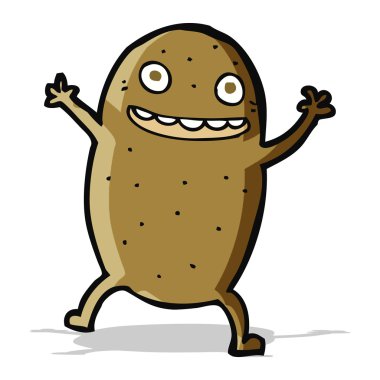 karikatür mutlu patates