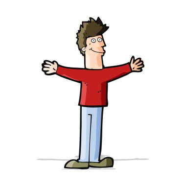 mutlu bir adam çizgi film