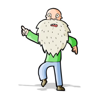 Çizgi film stresli ihtiyar.