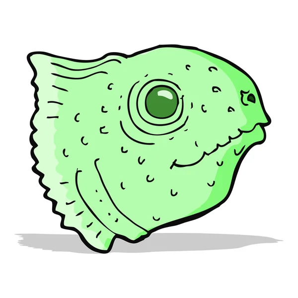 Testa di pesce cartone animato — Vettoriale Stock