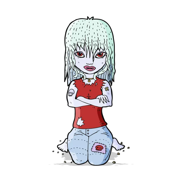 Cartoon vampire girl — Stock Vector
