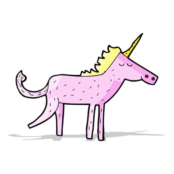 Kartun unicorn - Stok Vektor