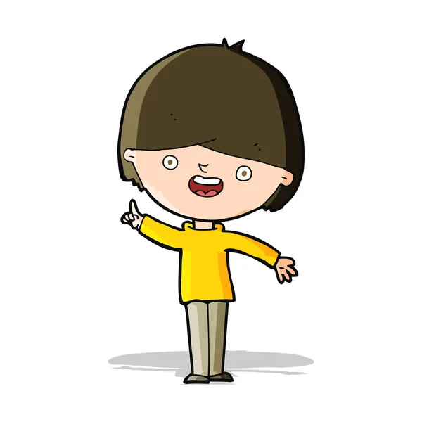 Cartoon gelukkige jongen — Stockvector