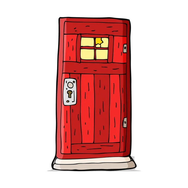 Dibujos animados puerta de madera vieja — Archivo Imágenes Vectoriales