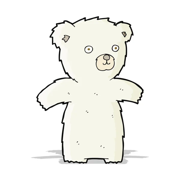 Χαριτωμένο κινούμενα πολική αρκούδα — Διανυσματικό Αρχείο