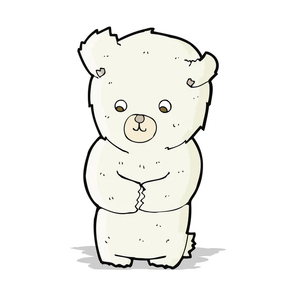 Urso polar bonito desenhos animados — Vetor de Stock