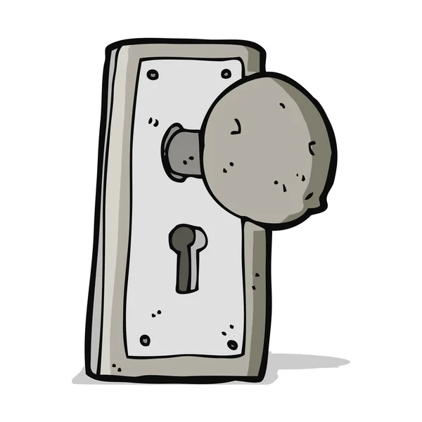 Cartoon old door knob — Stock Vector