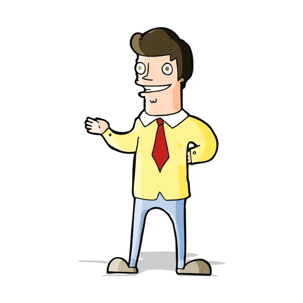 Cartoon salesman — Stock Vector