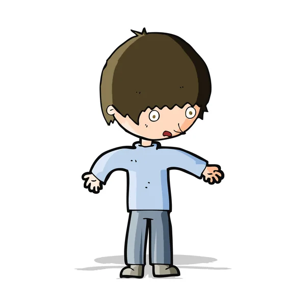 Cartoon verward jongen — Stockvector