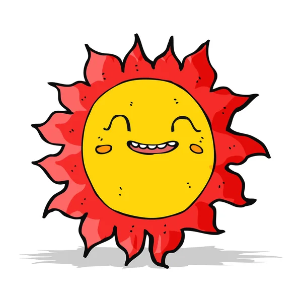 Cartoon happy sun — Stock Vector