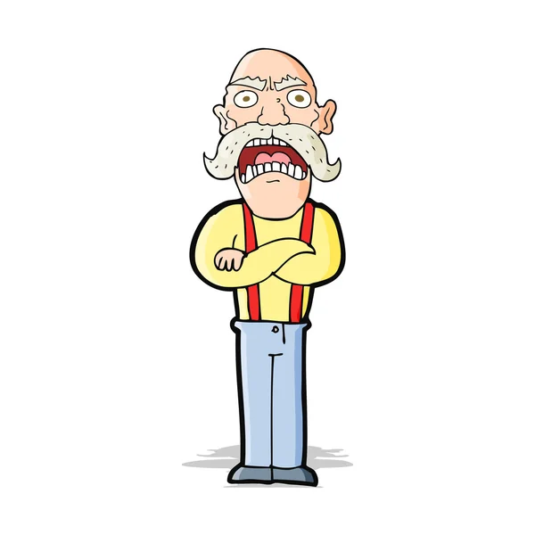 Kreskówka wstrząśnięty stary człowiek — Wektor stockowy