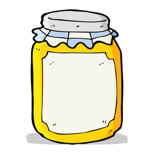 Cartoon jar of honey — Stock Vector