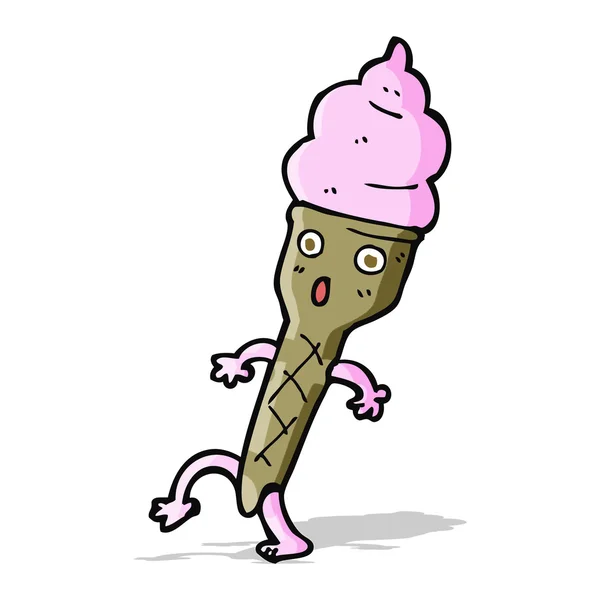 Helado de dibujos animados — Vector de stock