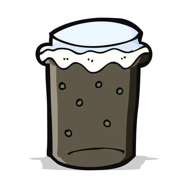 Copo de desenho animado de cerveja forte — Vetor de Stock