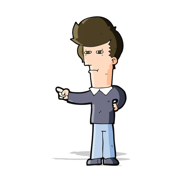 Cartoon man wijzen — Stockvector