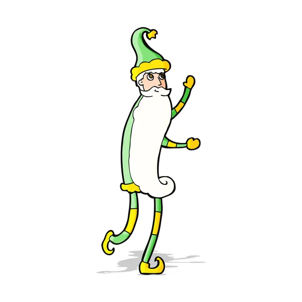 Dibujos animados flaco santa — Vector de stock