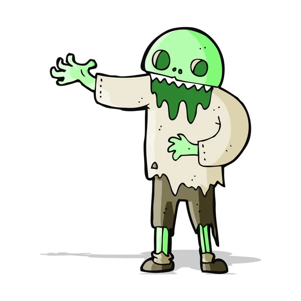 Dessin animé zombie effrayant — Image vectorielle