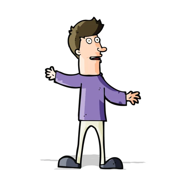 Cartoon surprised man — Stock Vector