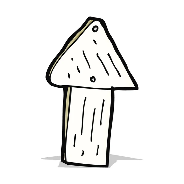 Desenho animado símbolo de seta de madeira —  Vetores de Stock