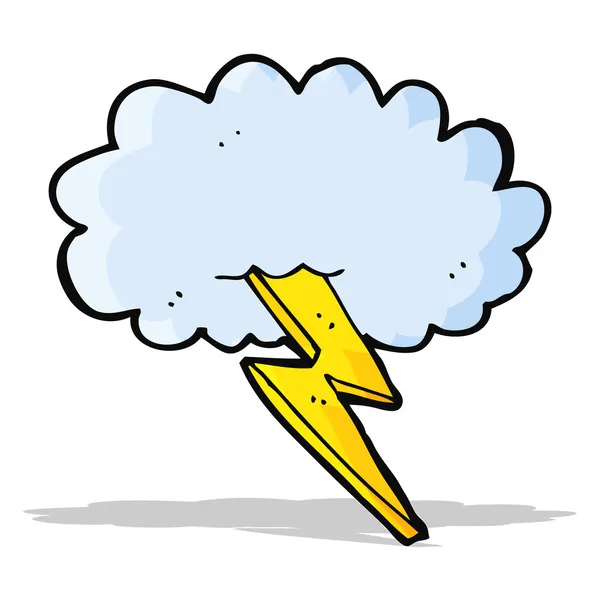 卡通闪电和云彩 — 图库矢量图片