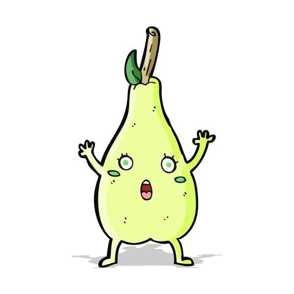 Cartoon bang pear — Stockvector