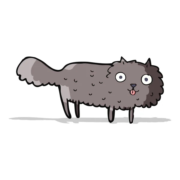 Desenho animado gato peludo — Vetor de Stock